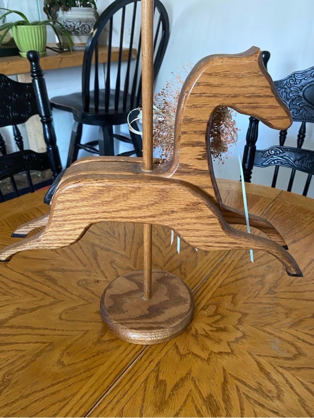 Vintage Wooden Carousel Horse Mid-Century Folk Art Cottagecore Granny Decor MCM - Picture 3 of 5